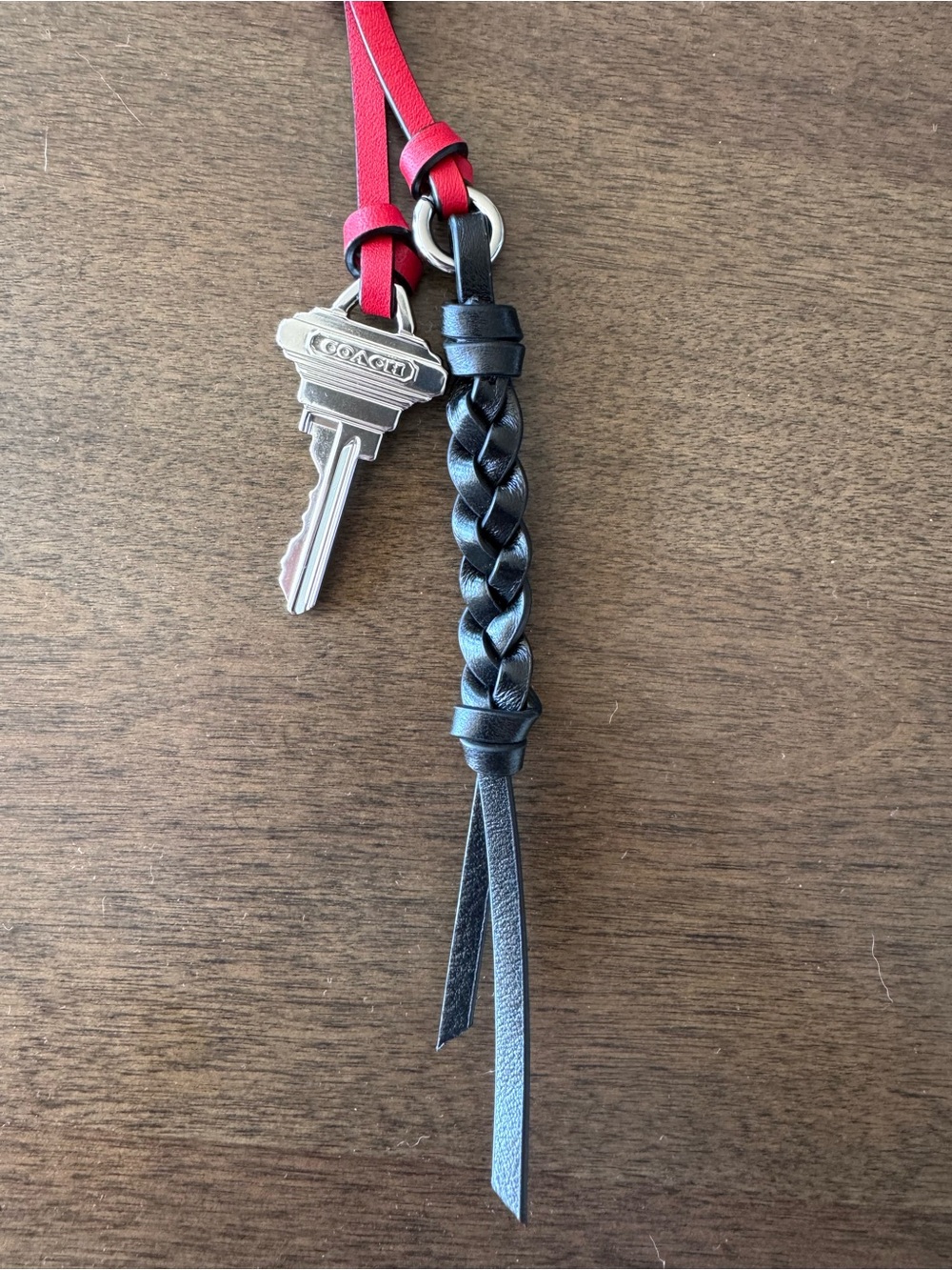 Coach Venturer 27 Key and Leather Braid Charm - Picture 3 of 4